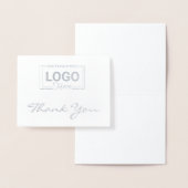 Business Logo Silver Foil Hartelijk dank voor uw k Folie Kaarten (Display)