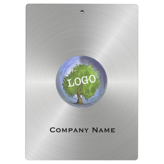 Business Logo Silver Klembord (Achterkant)