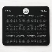 Business Logo Simple 2026 Calendar Aangepaste kleu Muismat (Voorkant)