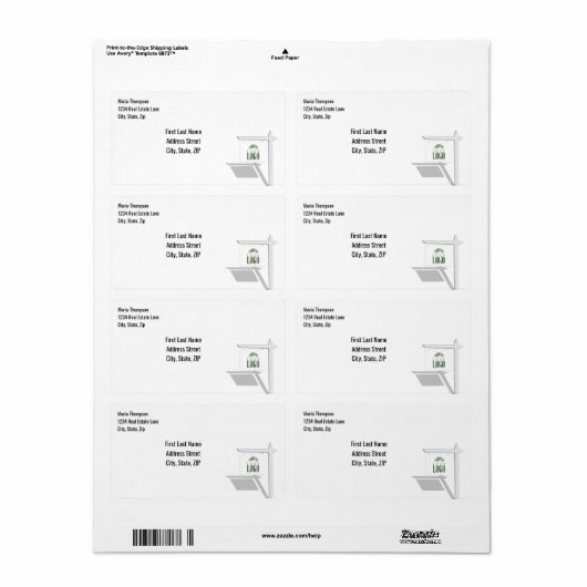 Business Logo Simple Address Label (Full Sheet)