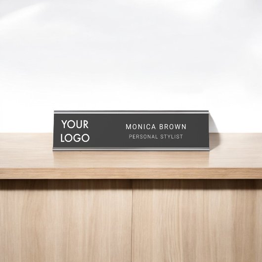 Business Logo Simple Black Bureau Naambordje