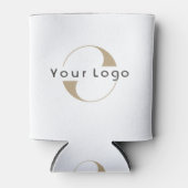 Business logo Simple Clean Minimal Company White Blikjeskoeler (Voorkant)