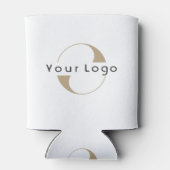 Business logo Simple Clean Minimal Company White Blikjeskoeler (Achterkant)