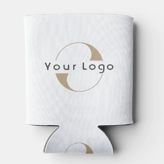 Business logo Simple Clean Minimal Company White Blikjeskoeler (Achterkant)