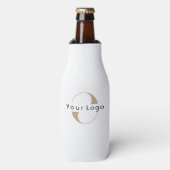 Business logo Simple Clean Minimal Company White Flesjeskoeler (Fles Voorkant)