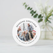 Business Logo Simple Custom-kerstmis Feestdagenkaart (Staand voorkant)