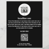 Business Logo Simple Minimalist Flyer Zwart (Voorkant)