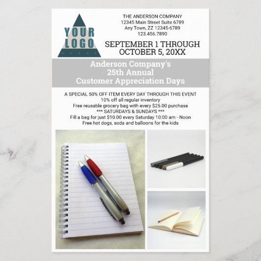 Business Logo Simple Modern 3 Foto Adverteren Flyer (Voorkant)