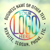 Business Logo Simple Modern Professioneel Zwart Raamsticker (Vel 3)