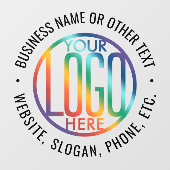 Business Logo Simple Modern Professioneel Zwart Raamsticker (Vel)