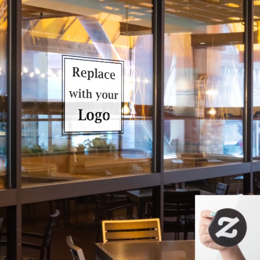 Business Logo Sjabloon Window Cling Sign Raamsticker (Restaurant Raam)