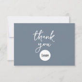 Business Logo Slate Grey bedankpas Bedankkaart (Voorkant)