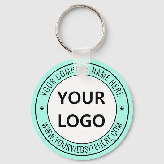 Business Logo Sleutelhanger Custom Text Company Gi (Voorkant)