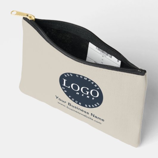 Business Logo Slogan en Website Promotie Swag Etui (Open)