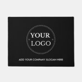 Business Logo Slogan Modern Promotional Black Deurmat (Voorkant)