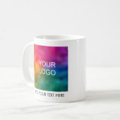 Business Logo Slogan Text Modern Elegant Trendy Koffiemok (Voorkant links)