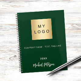 Business logo smarald groene naam script 2026 planner