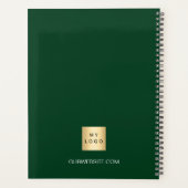 Business logo smarald groene naam script 2026 planner (Achterkant)