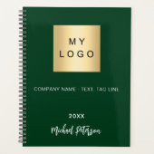 Business logo smarald groene naam script 2026 planner (Voorkant)