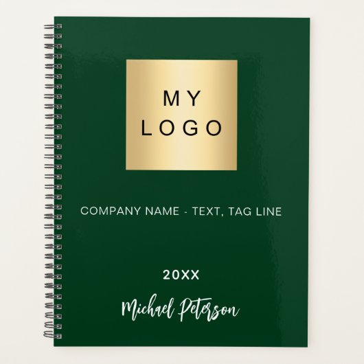 Business logo smarald groene naam script 2026 planner (Voorkant)