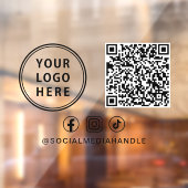 Business Logo Social Media Create Your QR Code Raamsticker (Vel 2)