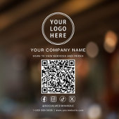 Business Logo Social Media Create Your QR Code Raamsticker
