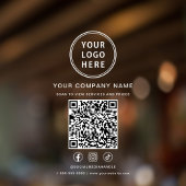 Business Logo Social Media Create Your QR Code Raamsticker