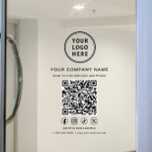Business Logo Social Media Create Your QR Code Raamsticker