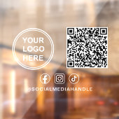 Business Logo Social Media Create Your QR Code Raamsticker (Vel 2)