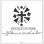Business Logo Social Media Marketing Faith Sticker (Vel)