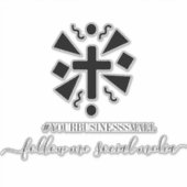 Business Logo Social Media Marketing Faith Sticker (Voorkant)