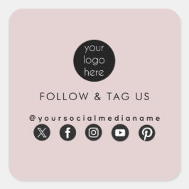 Business Logo Social Media Packaging Label