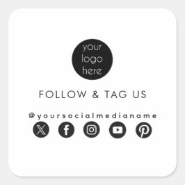 Business Logo Social Media Packaging Label