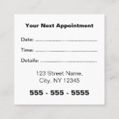 Business Logo Square Zwart Wit Afspraakkaart Afsprakenkaartje (Achterkant)