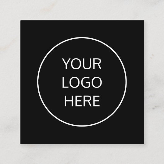 Business Logo Square Zwart Wit Afspraakkaart Afsprakenkaartje (Voorkant)