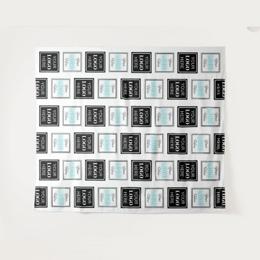 Business Logo Step Repeat Minimalist Backdrop Wandkleed (Voorkant (horizontaal))