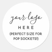 Business Logo Sticker Custom Branding Poppen Socke (Voorkant)