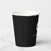 Business Logo Stijlvol minimalistisch zwart Papieren Bekers (Rechts)