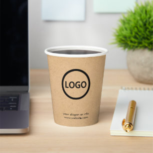 Business Logo Stijlvolle moderne professionele kof Papieren Bekers