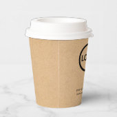 Business Logo Stijlvolle moderne professionele kof Papieren Bekers (Rechts)