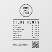 Business Logo Store Hours Create Your QR Code Raamsticker (Vel)
