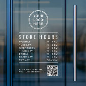 Business Logo Store Hours Create Your QR Code Raamsticker