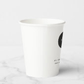 Business Logo | Stylish Black Modern Professional  Papieren Bekers (Rechts)