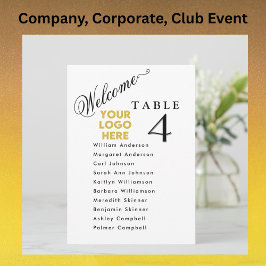 Business Logo Table Event Seating Plan Cards  Kaart