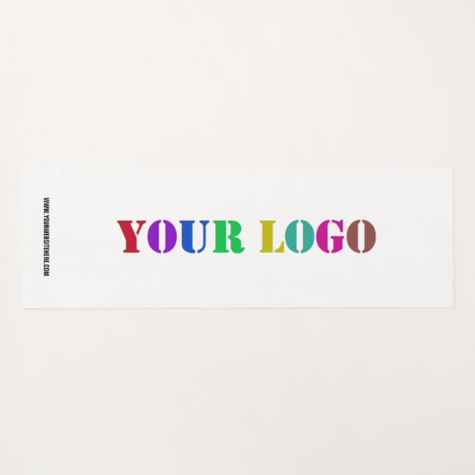 Business Logo tekst gepersonaliseerde yoga mat voo (Achterkant (horizontaal))