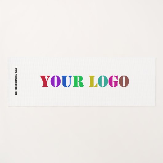 Business Logo tekst gepersonaliseerde yoga mat voo (Voorkant (horizontaal))