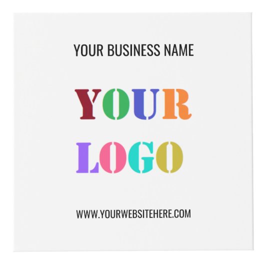 Business Logo Tekst QR Code Promotie Kubus Sjabloo (Voorkant)