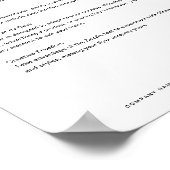 Business logo tekst website eenvoudig Aangepast Poster (Hoek)