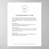 Business logo tekst website eenvoudig Aangepast Poster (Voorkant)