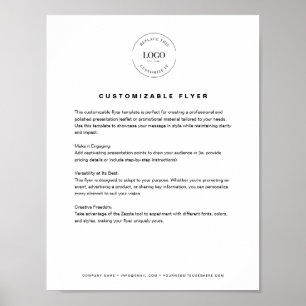 Business logo tekst website eenvoudig Aangepast Poster